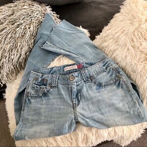 Aeropostale Hailey Flare Skinny Blue Jeans